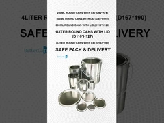 1 liter kaleng bulat bahan kimia cat kaleng kosong kaleng quart kaleng