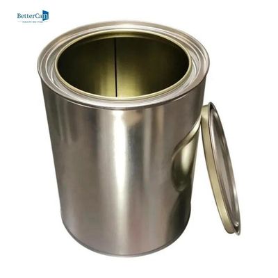 Beli Bulat 3.7L Kaleng Cat Industri Kaleng Kustom Logam Dengan Tutup Tuas online manufacture