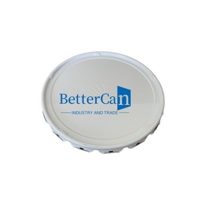 Beli White Flower Lug Lid With Cluring 0.35mm OEM Lid For Tin Pail 0.38mm Thickness online manufacture