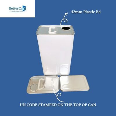 4L Car Paint Tin Leak Proof Rectangular Dengan Tutup Tarik Plastik 42mm