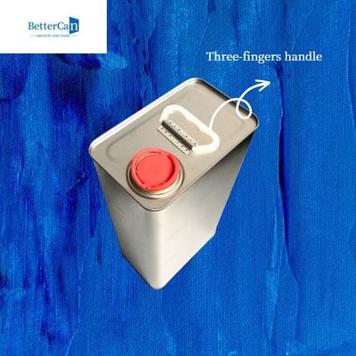 4L Car Paint Tin Leak Proof Rectangular Dengan Tutup Tarik Plastik 42mm