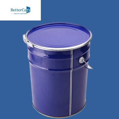 Ember Cat Logam Biru 5 Galon, Ember Logam Bulat Dengan Pegangan