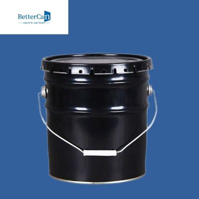 Minyak Kimia 5 Ember Logam Galon, Ember Hitam 20 Liter Dengan Pegangan