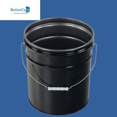0.32mm-0.43mm Ember Cat Logam 20l Ember Hitam Dengan Tutup