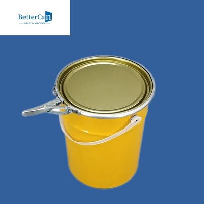 0.28mm-0.35mm Metal Paint Pail Round 5 Liter Metal Bucket UN Disetujui