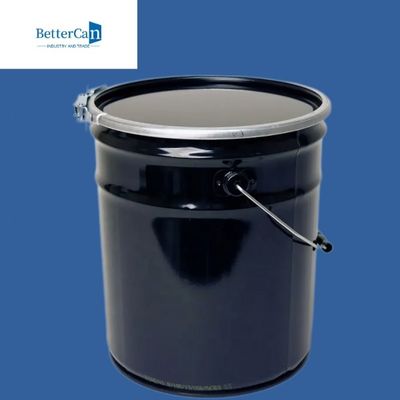 Minyak Kimia 5 Ember Logam Galon, Ember Hitam 20 Liter Dengan Pegangan