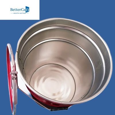Ember Cat Logam Kosong 5 Galon Kepala Terbuka Pail Baja Bersertifikat PBB