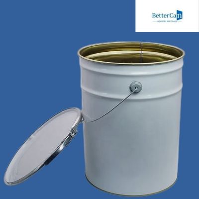 20l Round Metal Paint Pail 5 Gallon Metal Drum, Dengan Tutup Sekrup