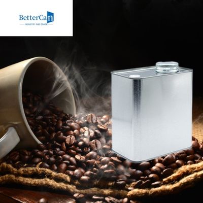 0,5 Pound 1 Pound Kaleng Biji Kopi 500G Timah Persegi Logam Dengan Katup