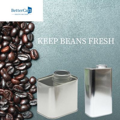 0,5 Pound 1 Pound Kaleng Biji Kopi 500G Timah Persegi Logam Dengan Katup