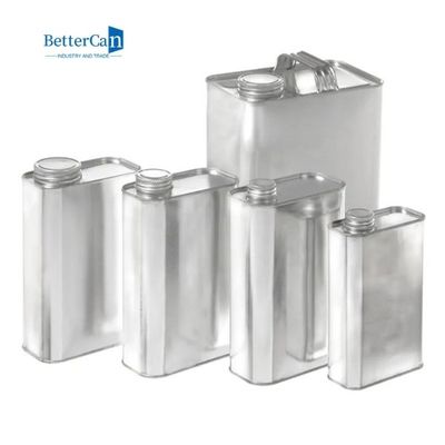 1 Gallon Metal Can Container 4 Liter Square Oil Tin With Metal Handle