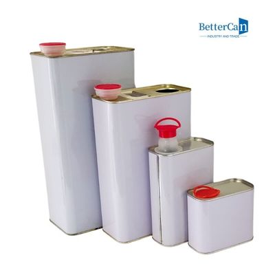 1 Gallon Metal Can Container 4 Liter Square Oil Tin With Metal Handle