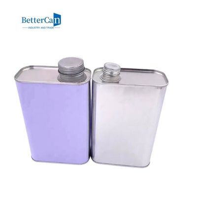 1 Liter Kaleng Persegi 26mm Lukisan Kaleng Kaleng Mudah Dibuka Untuk Oli Mesin