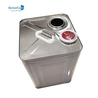Kaleng Tinplate Persegi Kaleng 20L Wadah Minyak Timah Dengan Tutup Tekanan
