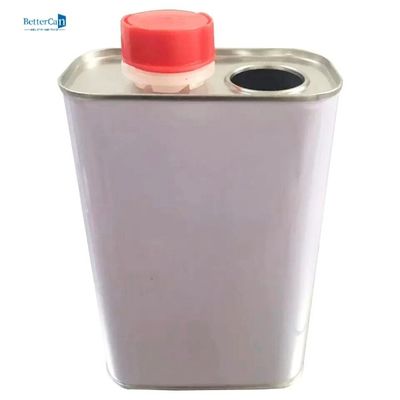 1L Flat Seal Square Metal Tin Containers L105 * W60 * H180 Dengan Tutup Sekrup