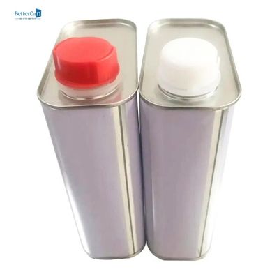 1L Flat Seal Square Metal Tin Containers L105 * W60 * H180 Dengan Tutup Sekrup