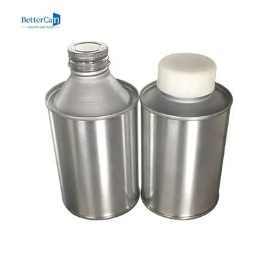 Kaleng Oli Mesin Bulat 200ml 500ml Wadah Timah Logam Dengan Penutup Logam