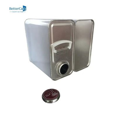 ISO90001 Engine Oil Tin 4 Liter 1 Gallon F Style Metal Packaging Kaleng Dengan Tutup Logam