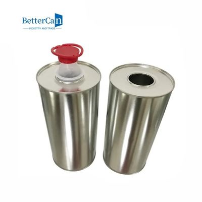 Kaleng Logam Bulat 1 Liter Berbentuk Silinder D84 * H210mm Dengan Tutup