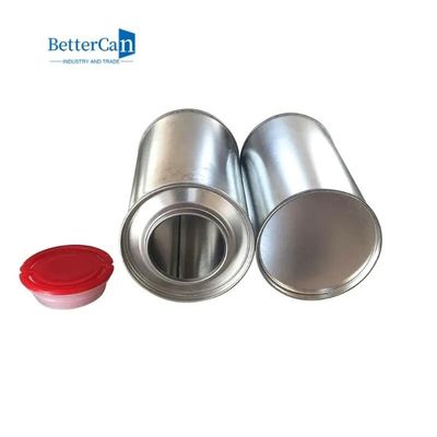 Kaleng Logam Bulat 1 Liter Berbentuk Silinder D84 * H210mm Dengan Tutup