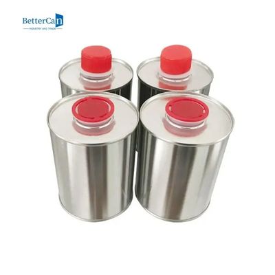 1 Kaleng Oli Mesin Gal 1 Liter Kaleng Kemasan Logam Dengan Tutup Sekrup Sumbat Plastik