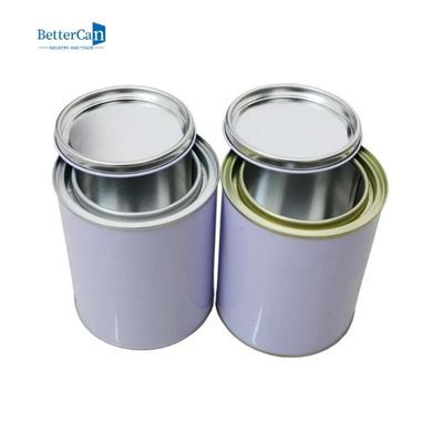 Kaleng Kaleng Cat 1 Liter Bulat Kaleng Quart Kosong Untuk Lapisan Pelarut