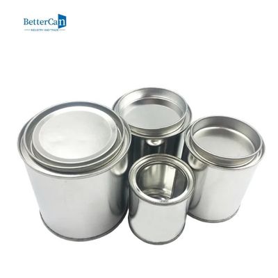 Kaleng Cat Logam Kosong Ukuran 1/2 Pint Dengan Tutup, Wadah Penyimpanan Cat Untuk Cat Sisa