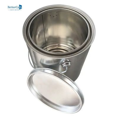 2 Pint Kaleng Cat Logam Kosong Dengan Tutup, Ember Cat Timah Ukuran Quart