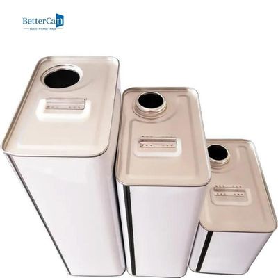 Kaleng Persegi Kosong Kaleng Cat Primer Persegi Panjang 2L Dengan Bahan Tinplate Squeeze Lids