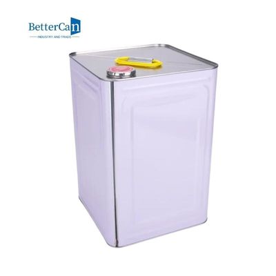 Ember Logam Timah Kosong 20L Ember Cat Persegi Dengan Tutup Logam