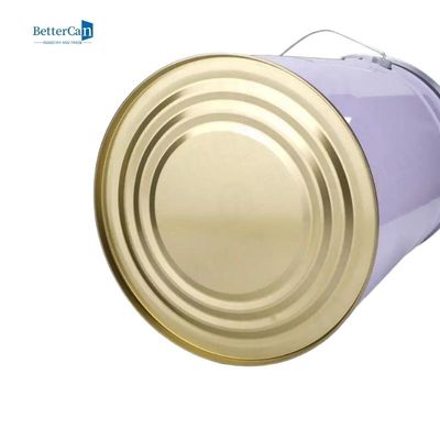 Ember Tinplate Emas Bagian Dalam, Ember Ember 5 Galon Putih Berkelanjutan