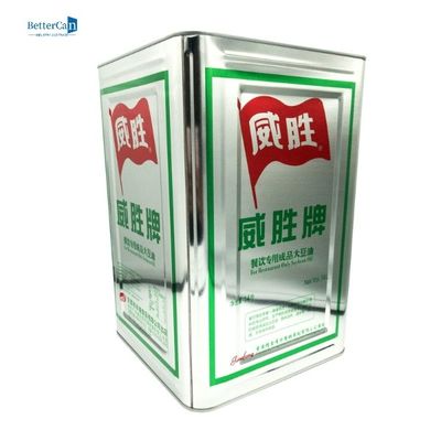 Kaleng Minyak Zaitun 10L Food Grade Kaleng Minyak Sawit Dengan Tarik Cincin Plastik