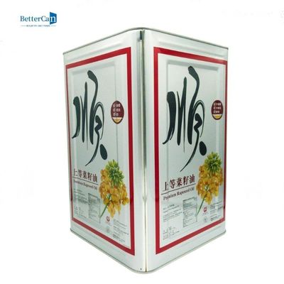 Kaleng Minyak Goreng 10L, Wadah Timah Persegi Panjang Kosong 16 Liter