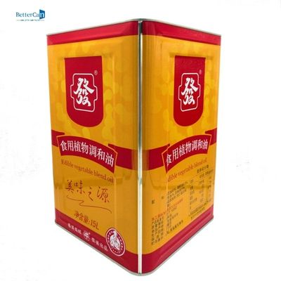 Kaleng Minyak Goreng 10L, Wadah Timah Persegi Panjang Kosong 16 Liter