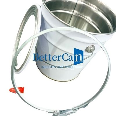 Pencetakan Logo Metal Tin Accessories Drum Locking Ring Untuk Conical Tin Can Pail