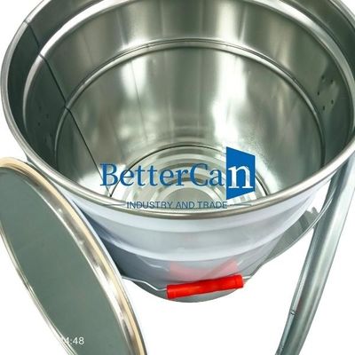 Ember Cat 5L Putih 5 Galon Ember Timah Logam Dengan Cincin Kunci