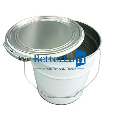 Ember Cat 5L Putih 5 Galon Ember Timah Logam Dengan Cincin Kunci