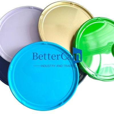 Putih 20L Metal Paint Bucket 5 Gallon Metal Tin Bucket Dengan Kunci Ring Karet Gasket