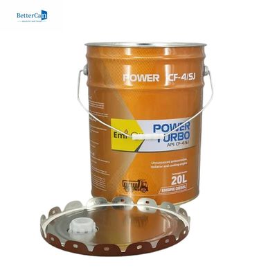 Mencetak 15 liter Konik Tin Kaleng Dengan Bunga Lug Tutup 18 Liter Lock Ring