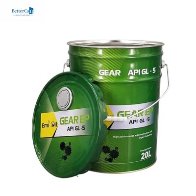 20L Bucket Cat Metal Putih 5 Gallon Tin Ember Dengan Kunci Cincin Dengan Gaskets Karet