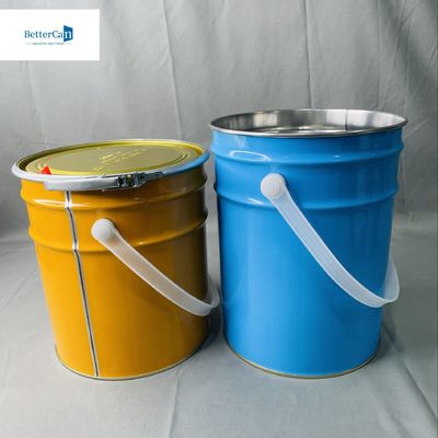 10L Conical Tin Can With Lock Ring Tin Bucket OEM 5L Sika Bucket Metal Buil