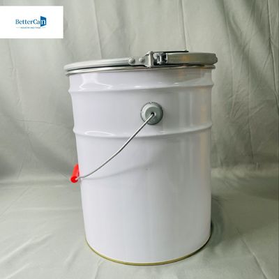 10 Liter Metal Bucket Bucket Dengan Tutup 2.2 Gallon Liquid Packaging Empty Coated Can