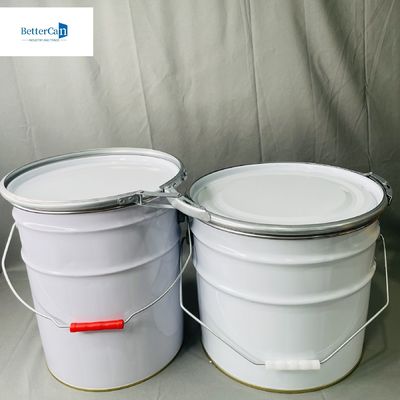 10 Liter Metal Bucket Bucket Dengan Tutup 2.2 Gallon Liquid Packaging Empty Coated Can