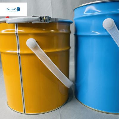 6.5 liter kosong Liquid metal Can Custom 5 liter Packaging Metal Bucket Tin besar bisa daur ulang