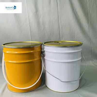 10 Liter Industri Empty Canister Dengan Lock Ring 0.35mm Ketebalan 5 Liter Empty Bucket