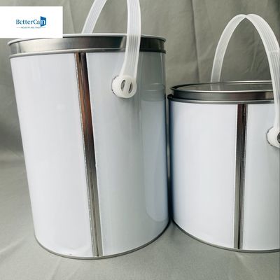 1 Galon Warna Bulat Kontainer Tin Logam 3,75 Liter ukuran yang dapat disesuaikan