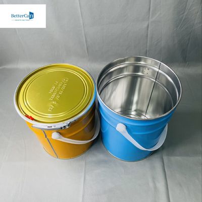 5 Liter Konik Ember Dengan Pencetakan Warna Metal Handle Cat Container