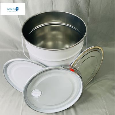 10 Liter Metal Bucket Bucket Dengan Tutup 2.2 Gallon Liquid Packaging Empty Coated Can