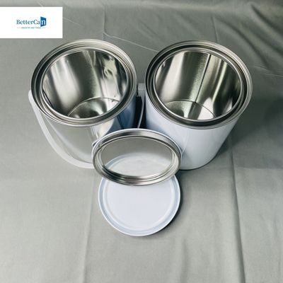 1 Galon Warna Bulat Kontainer Tin Logam 3,75 Liter ukuran yang dapat disesuaikan