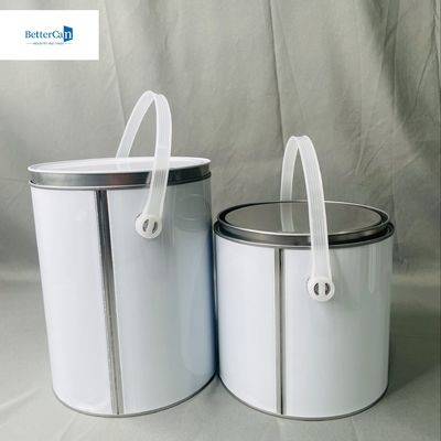 1 Galon Warna Bulat Kontainer Tin Logam 3,75 Liter ukuran yang dapat disesuaikan